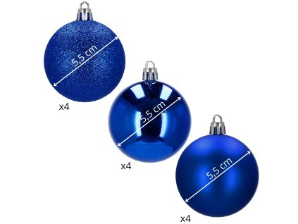 CA0004 KARÁCSONYFA DÍSZEK 6 CM 12 DB.