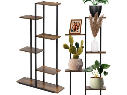 189553 ga0211 kwietnik metalowy czarny 60 x 20 x 113 cm M0