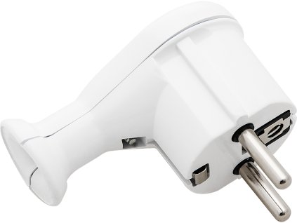 Fehér elektromos szögletes csatlakozó 230V