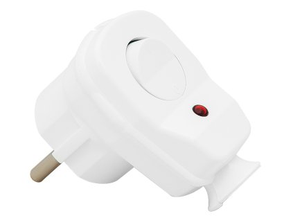 Fehér sarokcsatlakozó kapcsolóval és diódával