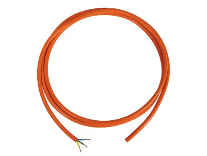 Narancssárga PVC tápkábel 3x1,5mm 2m