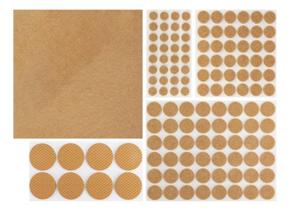 Filc bútor alátétek, 125 db, barna