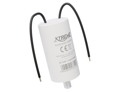 Motorindító kondenzátor 1,5uF 450VAC kábelekkel