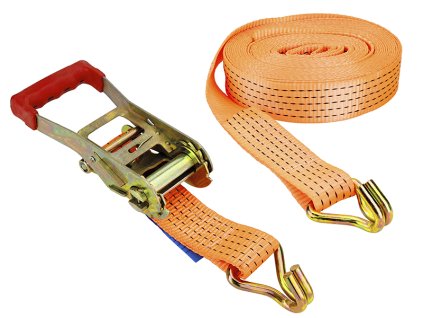 Racsnis rögzítő heveder 48mm x 10m narancssárga