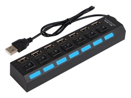 USB elosztó WT.A-7xGN.A HUB-06 fekete