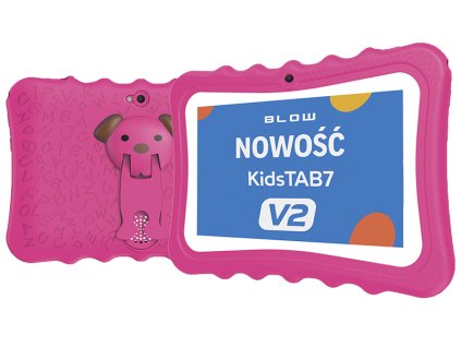 KidsTAB7 V2 BLOW 4/32GB tablet rózsaszín tok 2MP