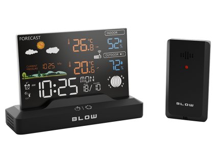BLOW WS104 fekete vezeték nélküli meteorológiai állomás