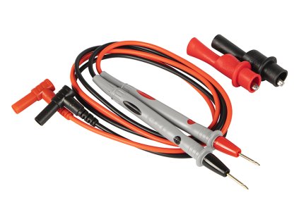 Mérővezetékek fekete+piros krokodilcsipeszekkel