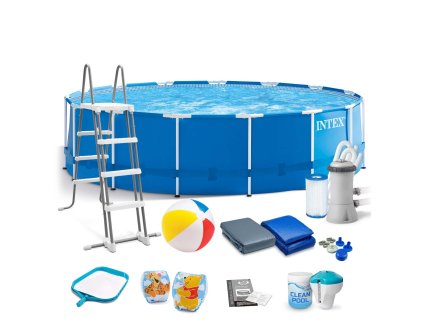 Kültéri fémvázas medence 457 x 122 cm 17 az 1-ben INTEX 28242