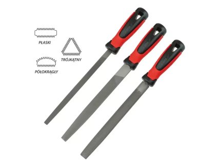 Fémreszelő készlet DEDRA 06C006 200 mm 3 db lapos, félig kerek, kerek