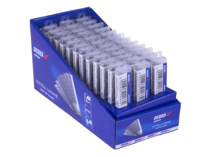 Cserélhető penge kárpitos késhez, DEDRA M9021P 18mm, 10db, 36 készlet kiállítóval
