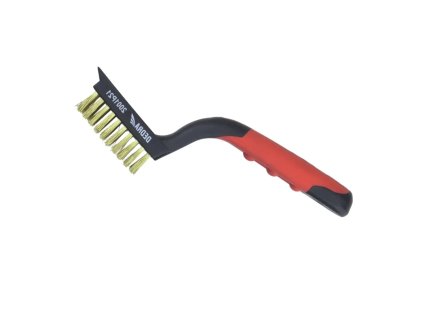 Drótkefeszítő 5 soros, DEDRA 2001P21 sárgaréz, 180 mm, kombinált markolat