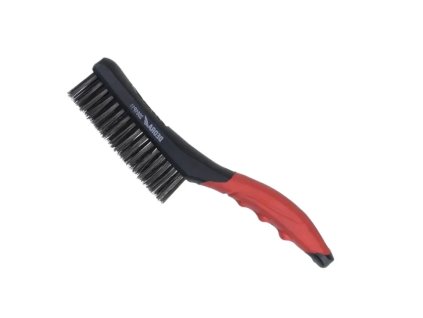 Drótkefe 4 soros, DEDRA 2001P11 acél, 260 mm, kétkezes fogantyúval