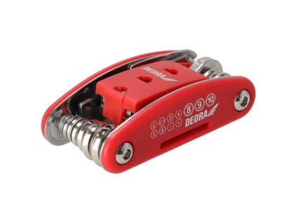 Multiszerszám, DEDRA 06F244 kerékpárjavító szett 15 db, CRV