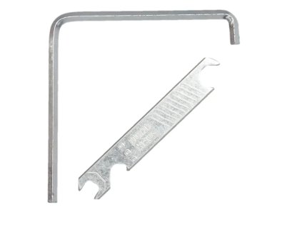 2 db-os szett: 4 mm-es imbuszkulcs, 75x75 mm + DEDRA 06F400 ablakállító kulcs