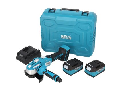 DEDRA SAS+ALL DED7030A10 szerszámkészlet bőröndben, kefementes sarokcsiszoló, két 4Ah akkumulátorral, töltővel