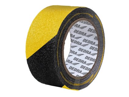 Csúszásgátló szalag 50mm x 18m, sárga-fekete, DEDRA 11T114