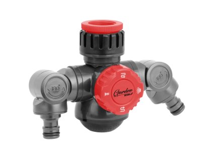 Sarokcsap csatlakozó dupla 1/2"-3/4", kártya, GARDEN DEDRA 80N008K