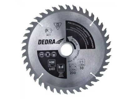 Faipari körfűrészlap DEDRA H30540, 40 fog, ?305x30mm, keményfém