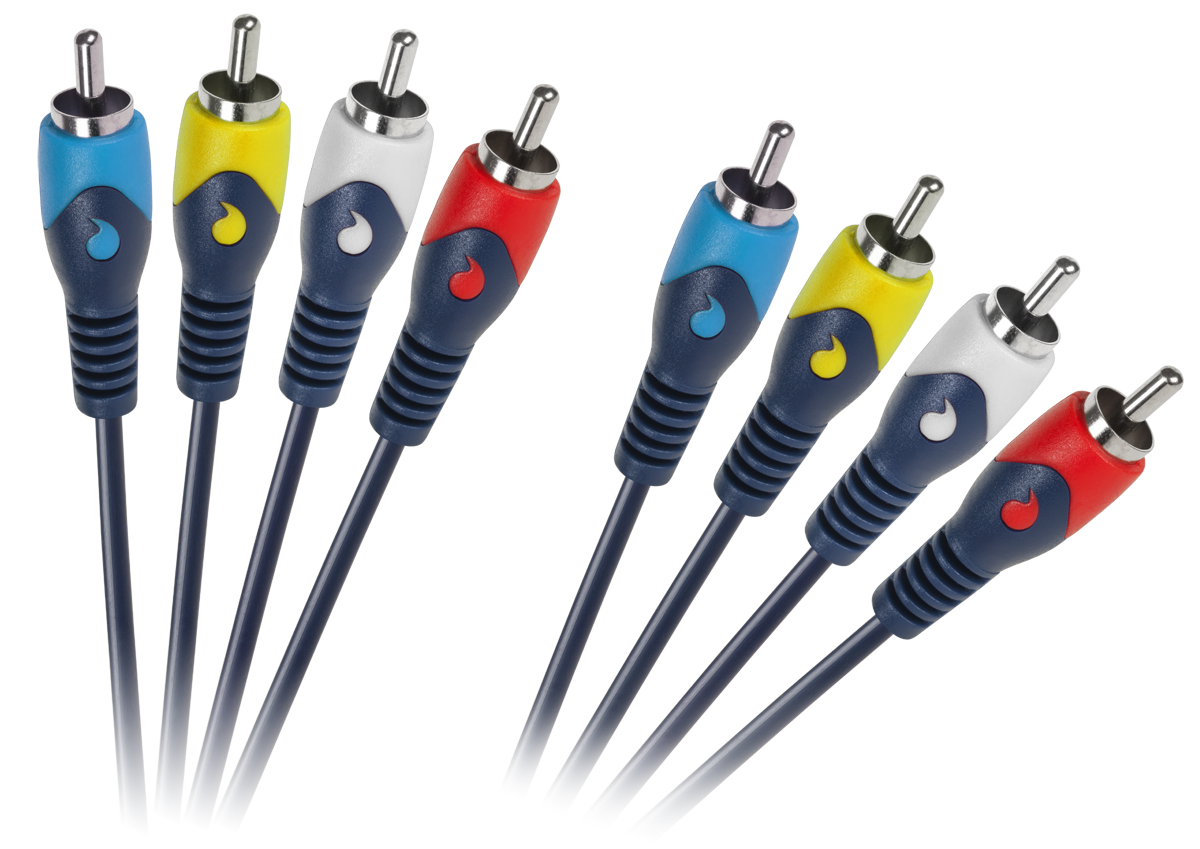 CABLETECH Összekötő kábel RCA 4x - RCA 4x, 1,8m HQ