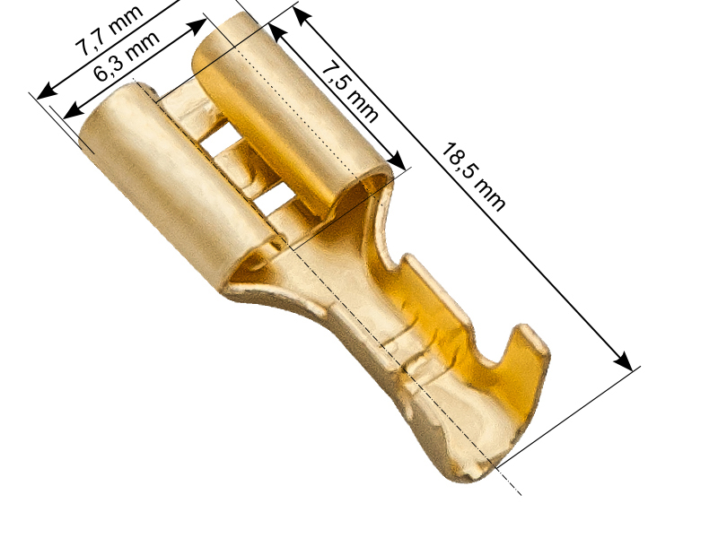 Lapos csatlakozó, 6,3 mm 43-110-