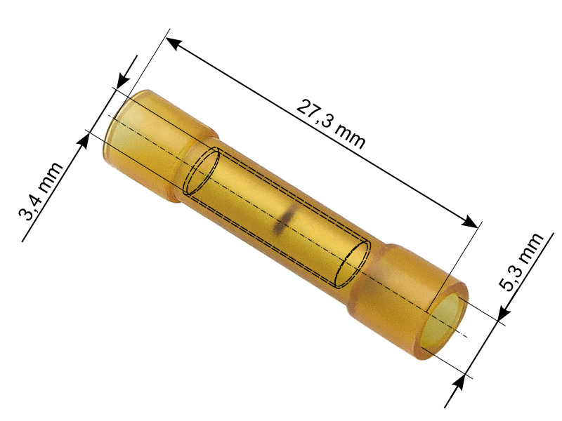 Sárga szigetelt csatlakozó, 4–6 mm? 43-093-