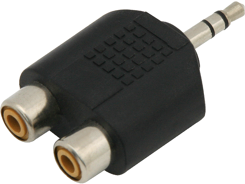 3,5 mm-es sztereó jack–2 RCA audio átalakító 3412-