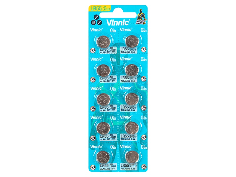 Vinnic AG8 alkáli gombelem 1,5 V, L1121/LR55 8730-