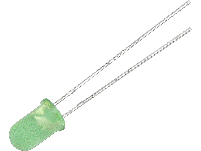 5 mm-es zöld matt LED dióda 6024-