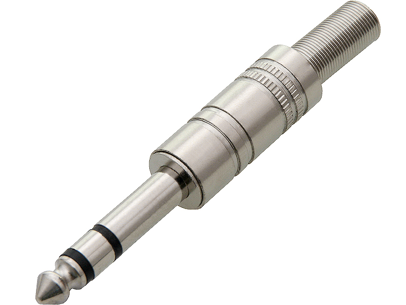 6,3 mm sztereó fém jack dugó 1191-