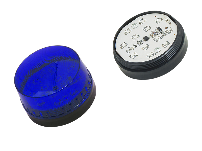DC Kék LED jelzőfény, 12 V 72,8 × 63 mm 26-425-