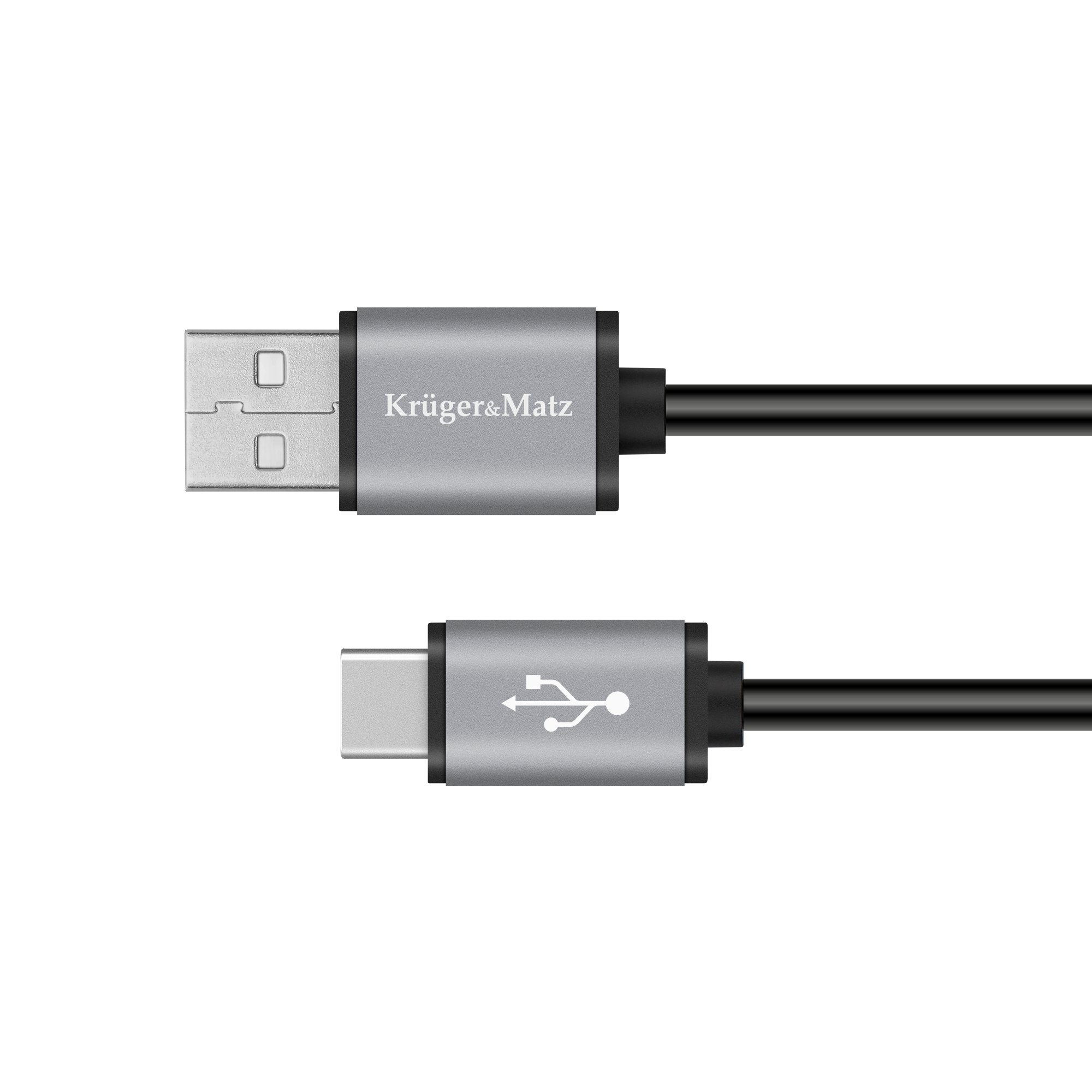 Kruger&Matz USB A - USB C 1m fekete KM1239
