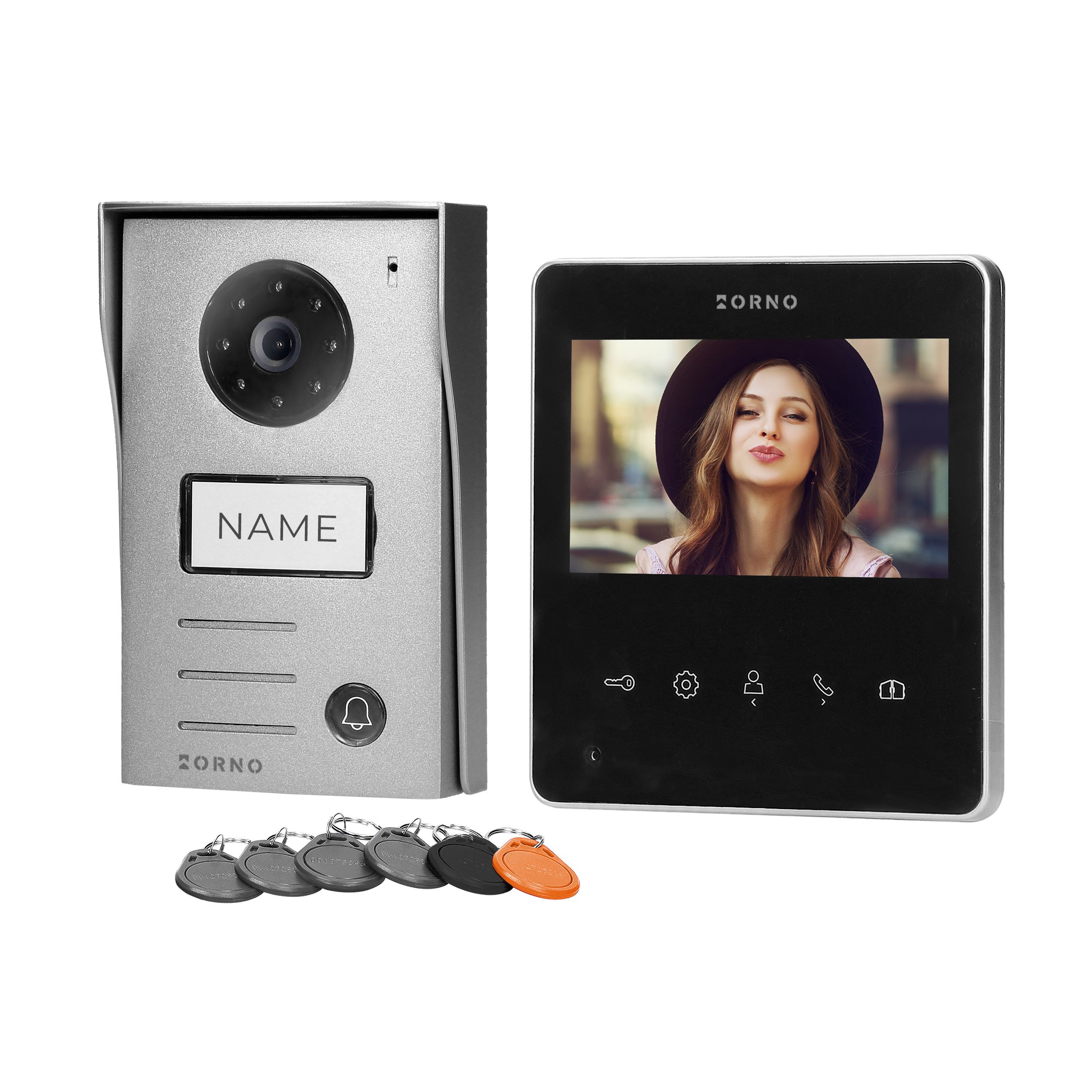 Orno Video kaputelefon NAOS fekete