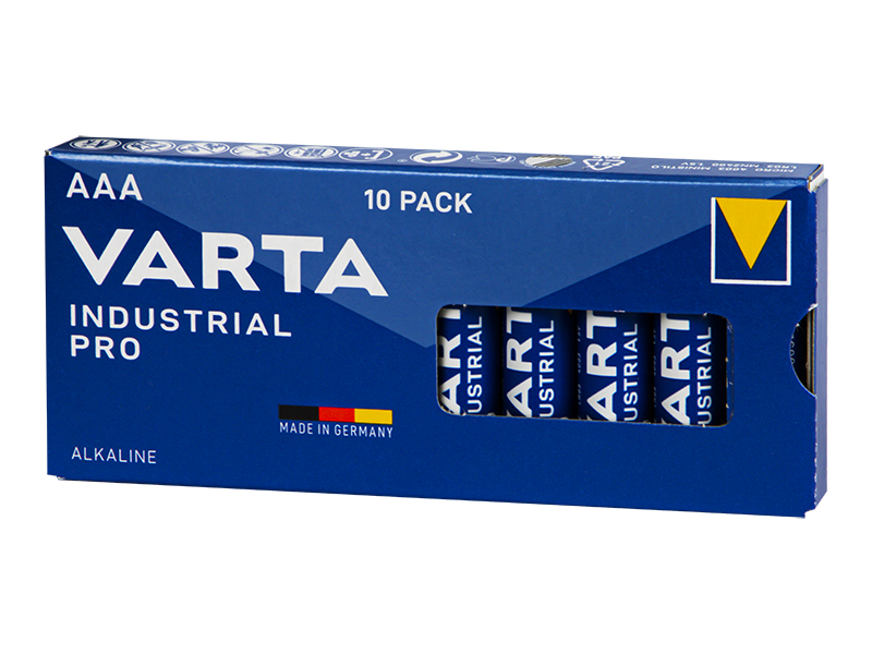 Varta Industrial Pro AAA alkáli elem LR3 1,5 V 10 db 82-580-