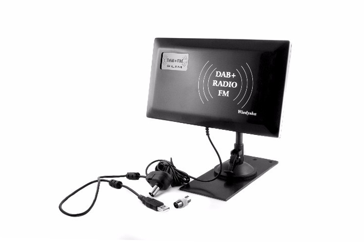 CABLETECH Rádióantenna FM+DAB SLIM Wiedyska