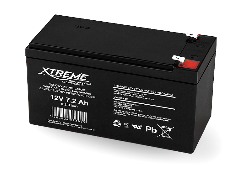 Gél akkumulátor 12V 7,2Ah XTREME 7,2Ah XTREME