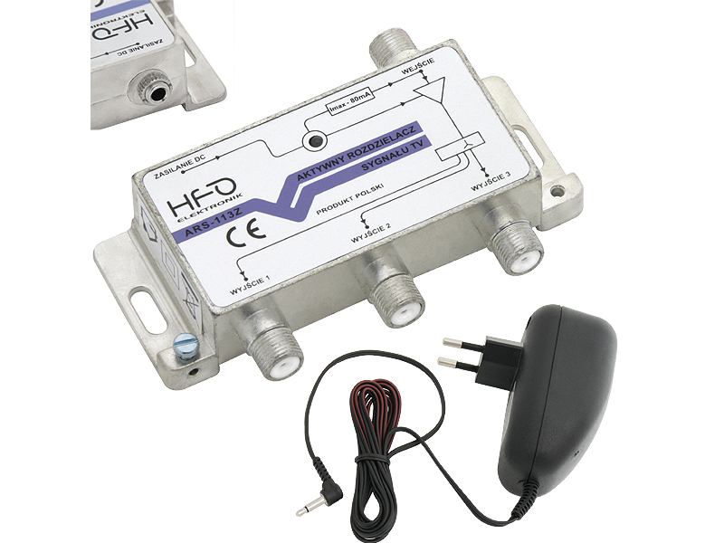 CABLETECH Antennaelosztó ARS113Z+12V/330mA 87-862MHz