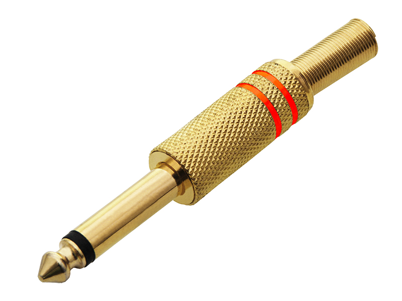 Csatlakozó Jack 6,3 MONO METAL GOLD