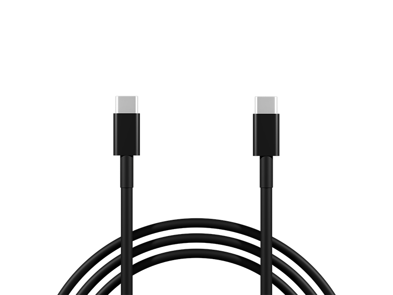 USB-C–USB-C töltő- és adatkábel, 1 m, fekete 66-149-
