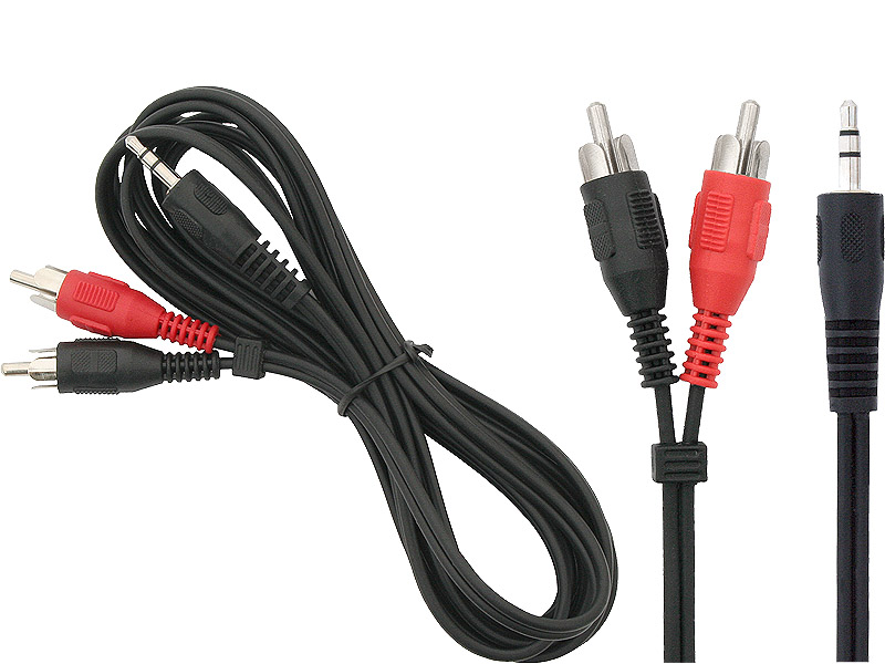 3,5 mm jack–2 RCA audiokábel 1,8 m 4336-