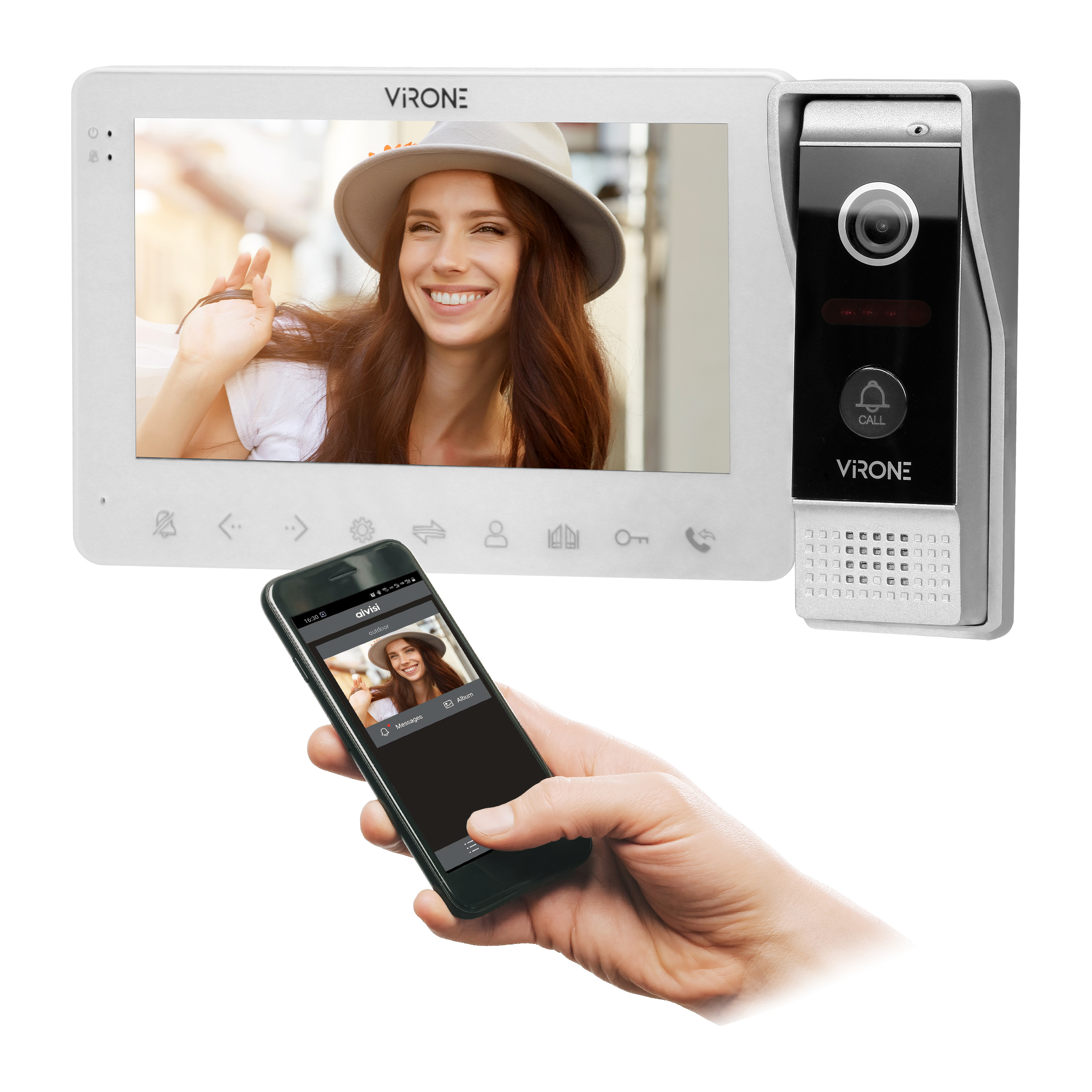 Virone Videó kaputelefon VIFAR fehér