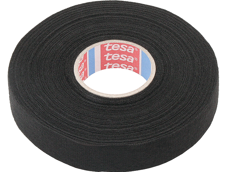 Autóipari textil szigetelőszalag kábelkötegekhez, 19 mm × 25 m, fekete 2849-