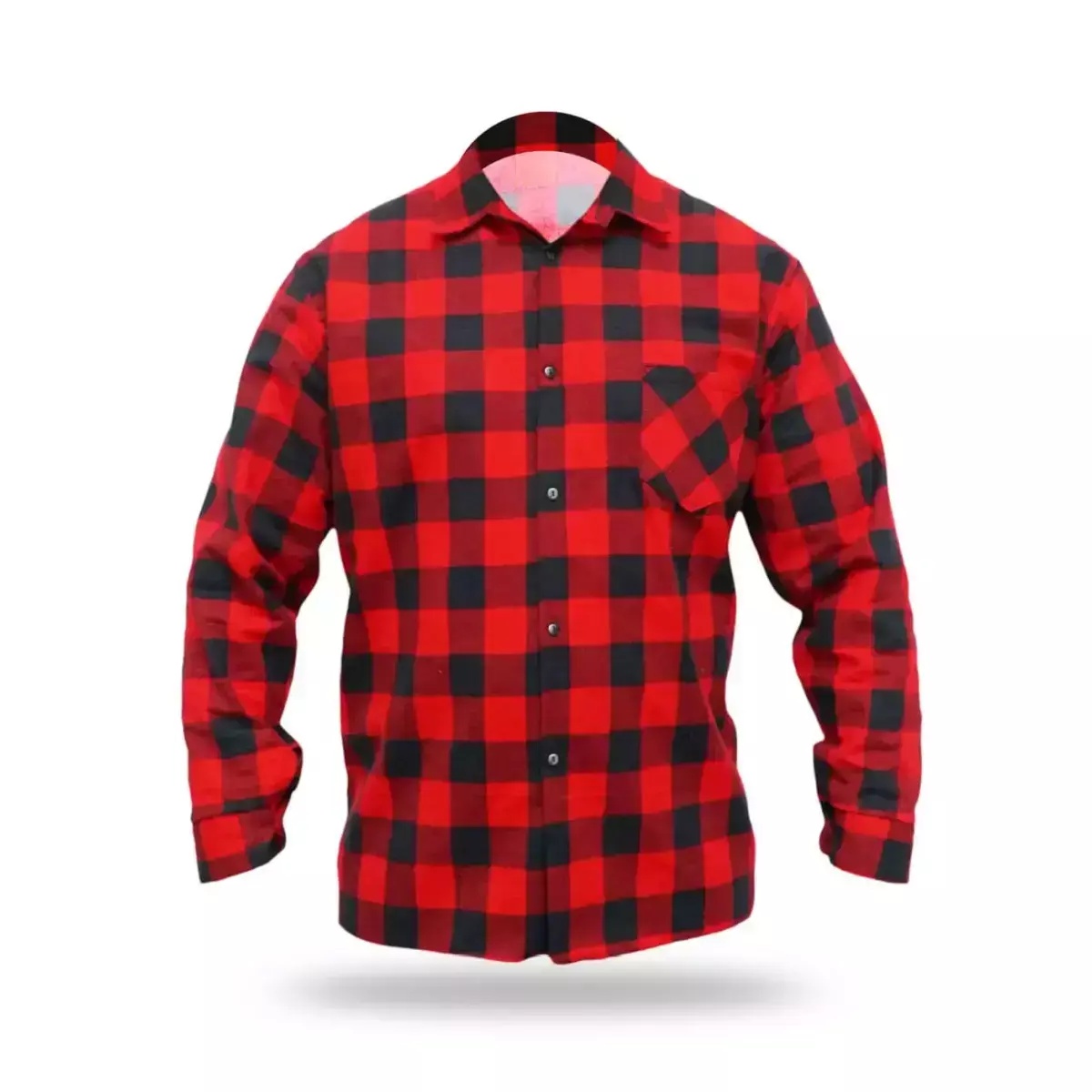 DEDRA Piros flanel ing, méret S, 100% pamut BH51F1-S Farba: Červená, Veľkosť: XXXL