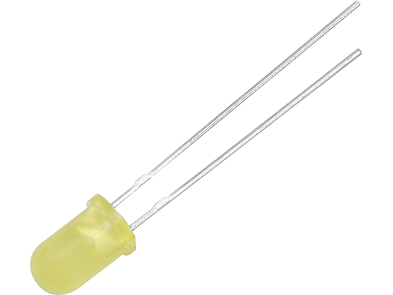 5 mm-es sárga matt LED dióda, THT 6026-