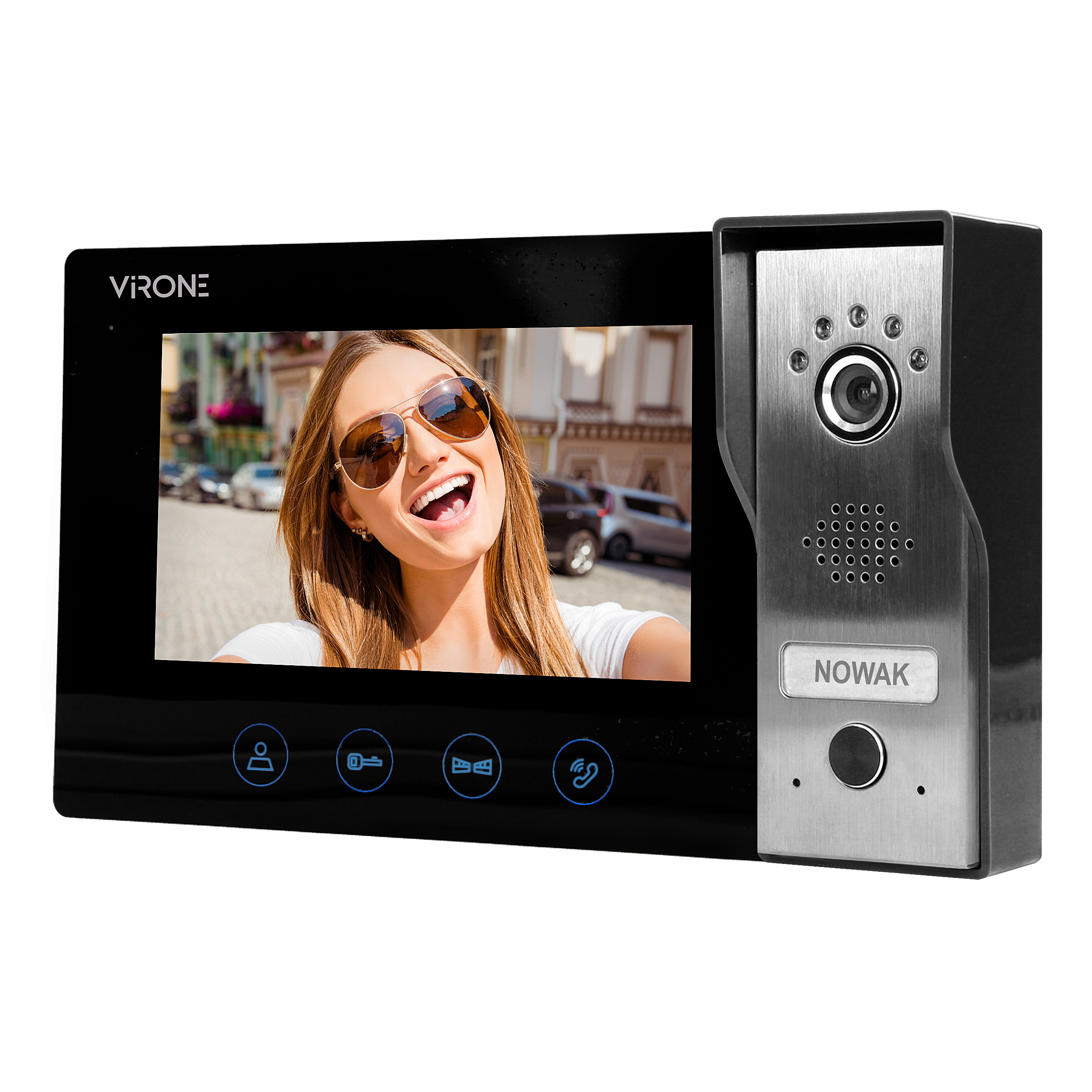 Virone Videó kaputelefon PLUTON BAX 7" fekete