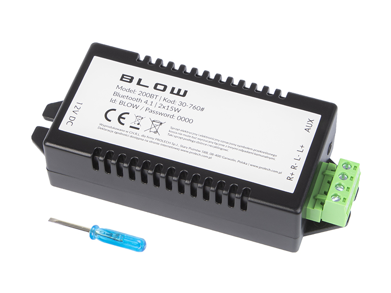 DC Bluetooth sztereó audioerősítő 15 W 55 × 30 mm 30-760-
