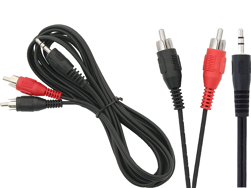 3,5 mm sztereó jack – 2×RCA audio kábel 2,5 m 3802-