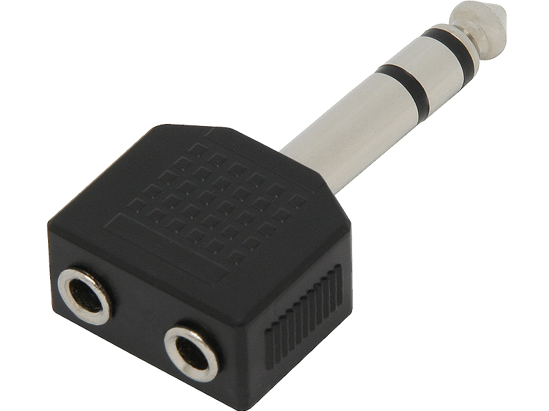 6,3 mm jack apa – 2 × 3,5 mm jack anya sztereó elosztó adapter 3413-