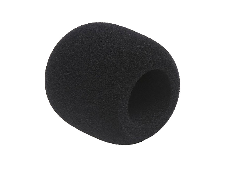 Univerzális mikrofon szélvédő szivacs, fekete, 4 cm 5604-
