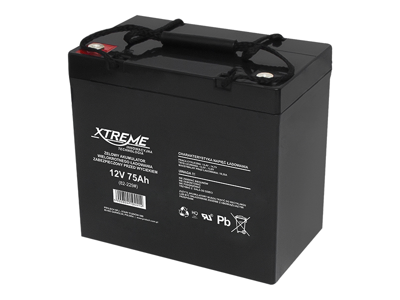 XTREME zselés akkumulátor 12 V 75 Ah 82-229-